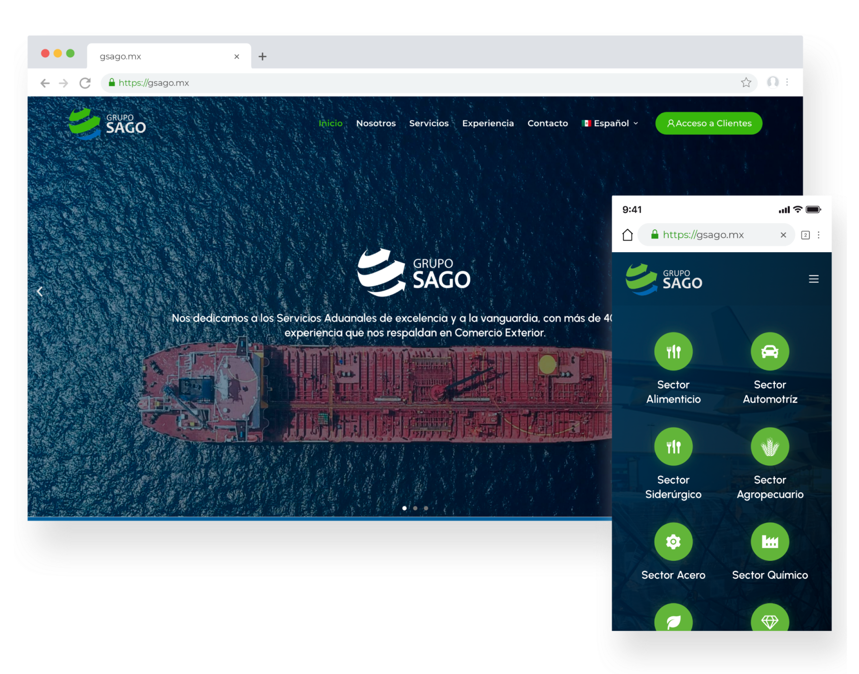 Portafolio Grupo Sago, Desarrollo Web Veracruz