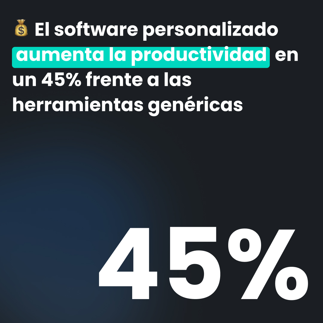 Los sistemas personalizados incrementan la productividad empresarial hasta un 45%